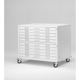 Draftech Premium -Metallic Drawers with wheels size A1 10 Drawer