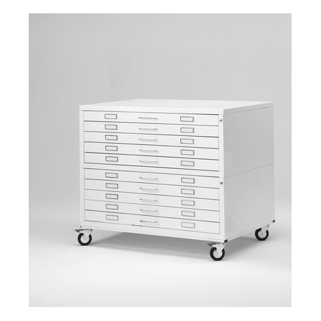 Metallic Drawers with wheels size A1 10 Drawer Draftech