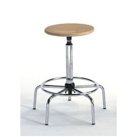 Designer stool High - Beech and Steel