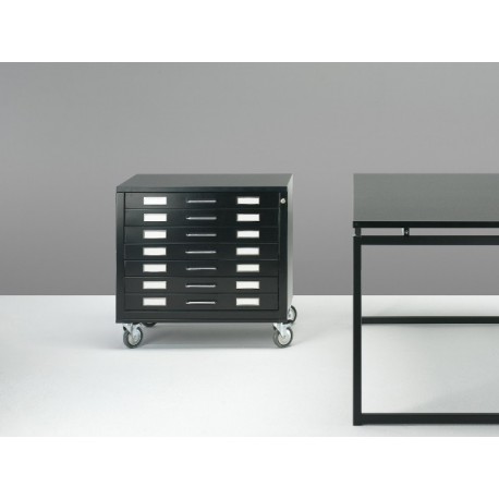 Draftech Metal Drawer On Castors Din A2 7 Drawers