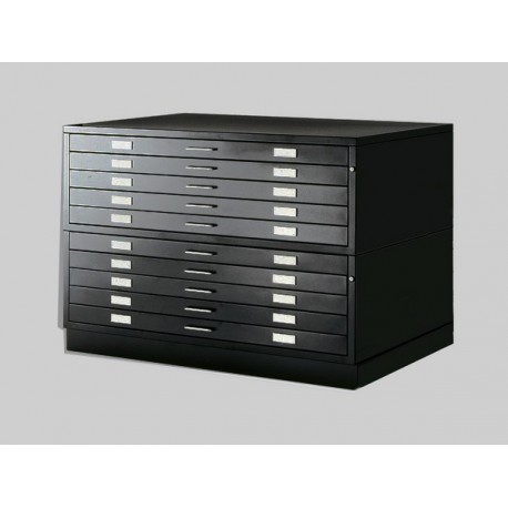 Black Metallic Drawer 10 Drawers Din A0