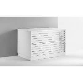 Draftech Basic - A0 -10 Drawers - White - Made in Italy.