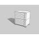 Draftech Basic - drawers A0 -10 Drawers - White - Wheels