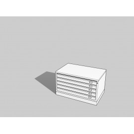 EIT-Draftech Basic - Cassettiera A0 -5 Cassetti - Bianco